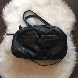 B. Makowsky | Black Leather Hand Bag